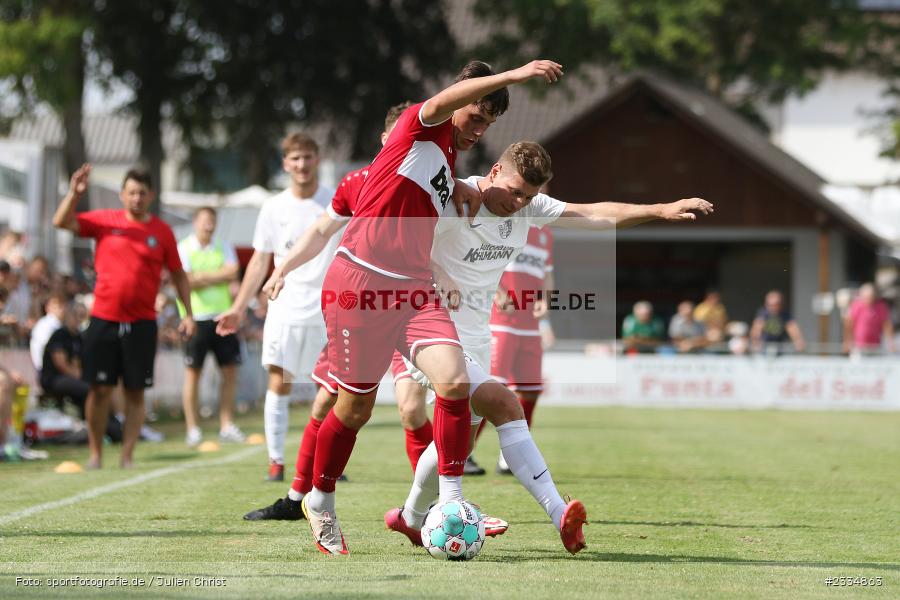 Maurice Matreux, Sportgelände in der Au, Karlburg, 23.07.2022, BFV, sport, action, Fussball, Juli 2022, Saison 2022/2023, 3. Spieltag, Landesliga Nordwest, TUS, TSV, TuS Frammersbach, TSV Karlburg - Bild-ID: 2334863 Maurice Matreux, Sportgelände in der Au, Karlburg, 23.07.2022, BFV, sport, action, Fussball, Juli 2022, Saison 2022/2023, 3. Spieltag, Landesliga Nordwest, TUS, TSV, TuS Frammersbach, TSV Karlburg - Bild-ID: 2334863