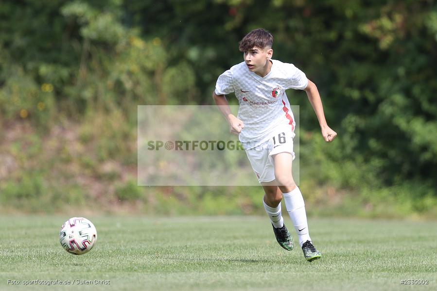 Wildbachsportanlage Nassig, Wertheim, 23.07.2022, bfv, sport, action, Fussball, Juli 2022, Saison 2022/2023, 9. Bühnenbau Wertheim Cup, U15, FC Augsburg, SG Nassig - Bild-ID: 2335002 Wildbachsportanlage Nassig, Wertheim, 23.07.2022, bfv, sport, action, Fussball, Juli 2022, Saison 2022/2023, 9. Bühnenbau Wertheim Cup, U15, FC Augsburg, SG Nassig - Bild-ID: 2335002