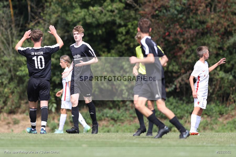 Wildbachsportanlage Nassig, Wertheim, 23.07.2022, bfv, sport, action, Fussball, Juli 2022, Saison 2022/2023, 9. Bühnenbau Wertheim Cup, U15, FC Augsburg, SG Nassig - Bild-ID: 2335052 Wildbachsportanlage Nassig, Wertheim, 23.07.2022, bfv, sport, action, Fussball, Juli 2022, Saison 2022/2023, 9. Bühnenbau Wertheim Cup, U15, FC Augsburg, SG Nassig - Bild-ID: 2335052