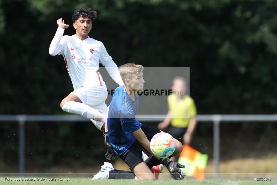 Wildbachsportanlage Nassig, Wertheim, 23.07.2022, bfv, sport, action, Fussball, Juli 2022, Saison 2022/2023, 9. Bühnenbau Wertheim Cup, U15, FC Augsburg, SG Nassig - Bild-ID: 2335078