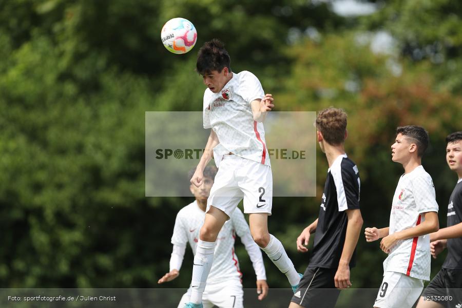 Wildbachsportanlage Nassig, Wertheim, 23.07.2022, bfv, sport, action, Fussball, Juli 2022, Saison 2022/2023, 9. Bühnenbau Wertheim Cup, U15, FC Augsburg, SG Nassig - Bild-ID: 2335080