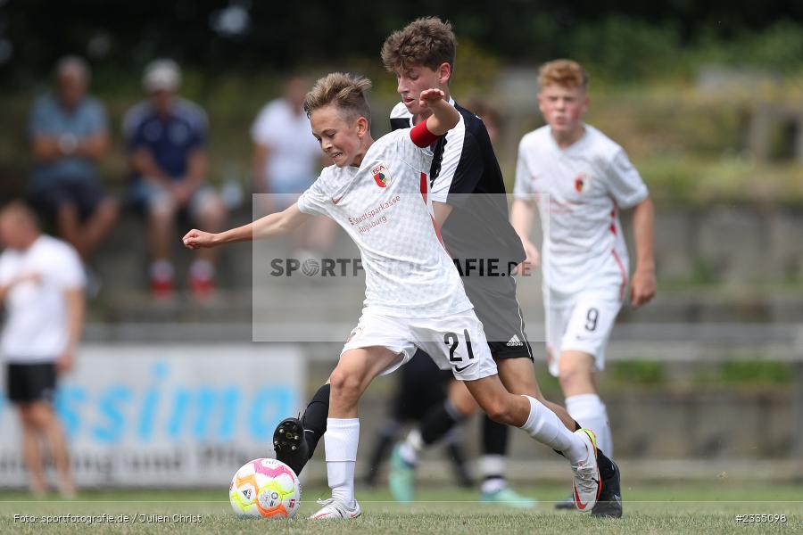 Wildbachsportanlage Nassig, Wertheim, 23.07.2022, bfv, sport, action, Fussball, Juli 2022, Saison 2022/2023, 9. Bühnenbau Wertheim Cup, U15, FC Augsburg, SG Nassig - Bild-ID: 2335098 Wildbachsportanlage Nassig, Wertheim, 23.07.2022, bfv, sport, action, Fussball, Juli 2022, Saison 2022/2023, 9. Bühnenbau Wertheim Cup, U15, FC Augsburg, SG Nassig - Bild-ID: 2335098