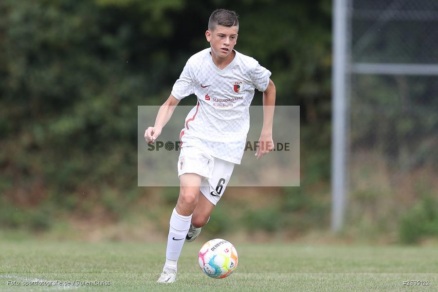 Wildbachsportanlage Nassig, Wertheim, 23.07.2022, bfv, sport, action, Fussball, Juli 2022, Saison 2022/2023, 9. Bühnenbau Wertheim Cup, U15, FC Augsburg, SG Nassig - Bild-ID: 2335122 Wildbachsportanlage Nassig, Wertheim, 23.07.2022, bfv, sport, action, Fussball, Juli 2022, Saison 2022/2023, 9. Bühnenbau Wertheim Cup, U15, FC Augsburg, SG Nassig - Bild-ID: 2335122