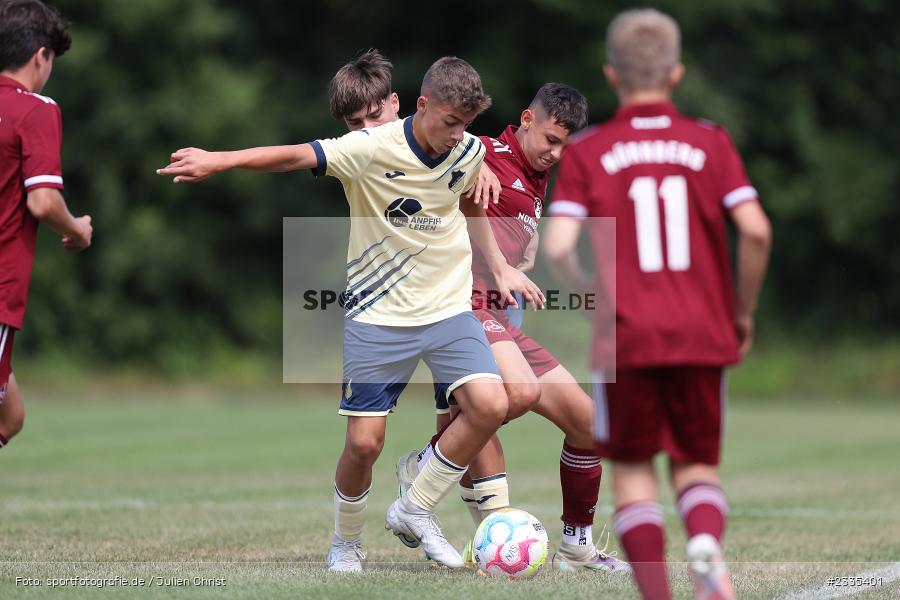 Wildbachsportanlage Nassig, Wertheim, 23.07.2022, bfv, sport, action, Fussball, Juli 2022, Saison 2022/2023, 9. Bühnenbau Wertheim Cup, U15, TSG 1899 Hoffenheim, 1. FC Nürnberg - Bild-ID: 2335401 Wildbachsportanlage Nassig, Wertheim, 23.07.2022, bfv, sport, action, Fussball, Juli 2022, Saison 2022/2023, 9. Bühnenbau Wertheim Cup, U15, TSG 1899 Hoffenheim, 1. FC Nürnberg - Bild-ID: 2335401