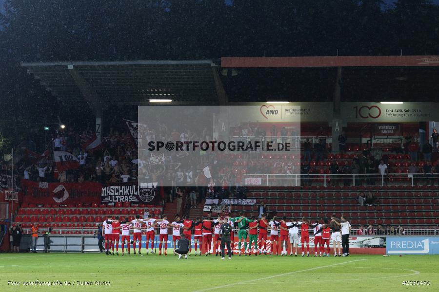 Team, Fans, FLYERALARM Arena, Würzburg, 29.07.2022, BFV, sport, action, Fussball, Juli 2022, Saison 2022/2023, Regionalliga Bayern, FCP, FWK, FC Pipinsried, FC Würzburger Kickers - Bild-ID: 2335430
