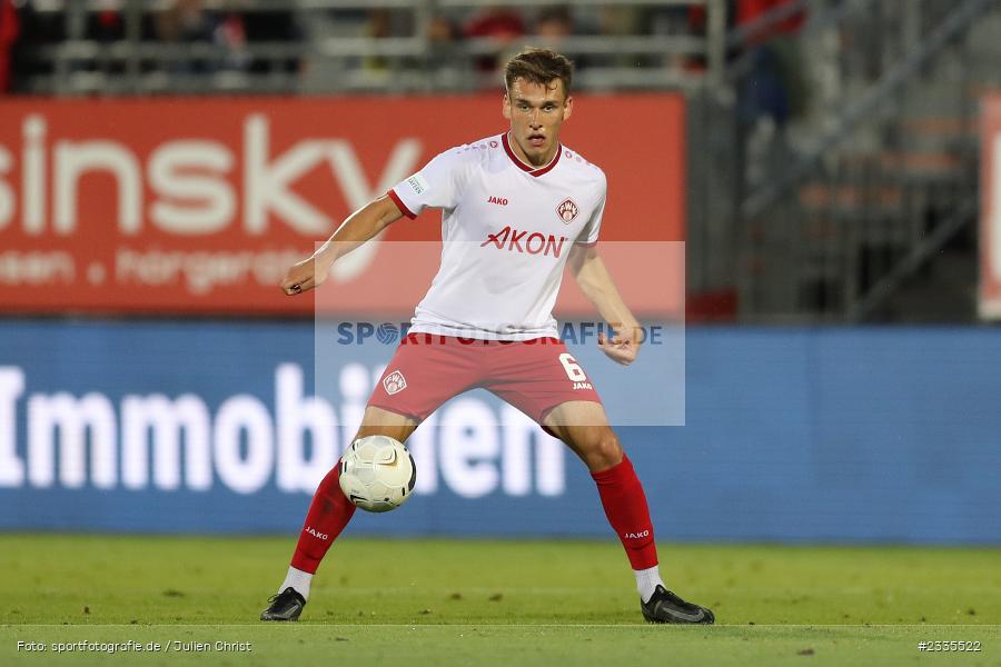 Marius Wegmann, FLYERALARM Arena, Würzburg, 29.07.2022, BFV, sport, action, Fussball, Juli 2022, Saison 2022/2023, Regionalliga Bayern, FCP, FWK, FC Pipinsried, FC Würzburger Kickers - Bild-ID: 2335522