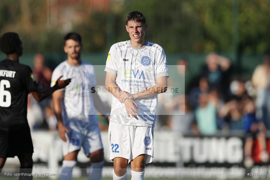 Lukas Fecher, Main-Echo Arena, Alzenau, 30.07.2022, HEL, sport, action, Fussball, Juli 2022, Saison 2022/2023, Lotto Hessenliga, SGE, FCB, Eintracht Frankfurt U21, FC Bayern Alzenau - Bild-ID: 2335666 Lukas Fecher, Main-Echo Arena, Alzenau, 30.07.2022, HEL, sport, action, Fussball, Juli 2022, Saison 2022/2023, Lotto Hessenliga, SGE, FCB, Eintracht Frankfurt U21, FC Bayern Alzenau - Bild-ID: 2335666