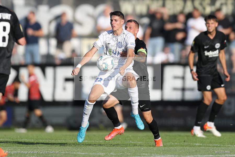Lukas Fecher, Main-Echo Arena, Alzenau, 30.07.2022, HEL, sport, action, Fussball, Juli 2022, Saison 2022/2023, Lotto Hessenliga, SGE, FCB, Eintracht Frankfurt U21, FC Bayern Alzenau - Bild-ID: 2335688 Lukas Fecher, Main-Echo Arena, Alzenau, 30.07.2022, HEL, sport, action, Fussball, Juli 2022, Saison 2022/2023, Lotto Hessenliga, SGE, FCB, Eintracht Frankfurt U21, FC Bayern Alzenau - Bild-ID: 2335688