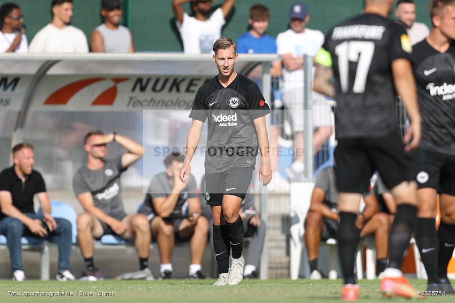 Maximilian Brauburger, Main-Echo Arena, Alzenau, 30.07.2022, HEL, sport, action, Fussball, Juli 2022, Saison 2022/2023, Lotto Hessenliga, SGE, FCB, Eintracht Frankfurt U21, FC Bayern Alzenau - Bild-ID: 2335754