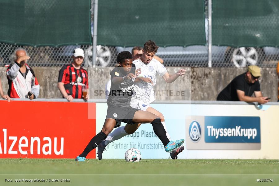 Divaio Jhair Bobson, Main-Echo Arena, Alzenau, 30.07.2022, HEL, sport, action, Fussball, Juli 2022, Saison 2022/2023, Lotto Hessenliga, SGE, FCB, Eintracht Frankfurt U21, FC Bayern Alzenau - Bild-ID: 2335761 Divaio Jhair Bobson, Main-Echo Arena, Alzenau, 30.07.2022, HEL, sport, action, Fussball, Juli 2022, Saison 2022/2023, Lotto Hessenliga, SGE, FCB, Eintracht Frankfurt U21, FC Bayern Alzenau - Bild-ID: 2335761