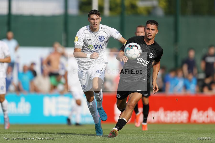 Lukas Fecher, Main-Echo Arena, Alzenau, 30.07.2022, HEL, sport, action, Fussball, Juli 2022, Saison 2022/2023, Lotto Hessenliga, SGE, FCB, Eintracht Frankfurt U21, FC Bayern Alzenau - Bild-ID: 2335763 Lukas Fecher, Main-Echo Arena, Alzenau, 30.07.2022, HEL, sport, action, Fussball, Juli 2022, Saison 2022/2023, Lotto Hessenliga, SGE, FCB, Eintracht Frankfurt U21, FC Bayern Alzenau - Bild-ID: 2335763