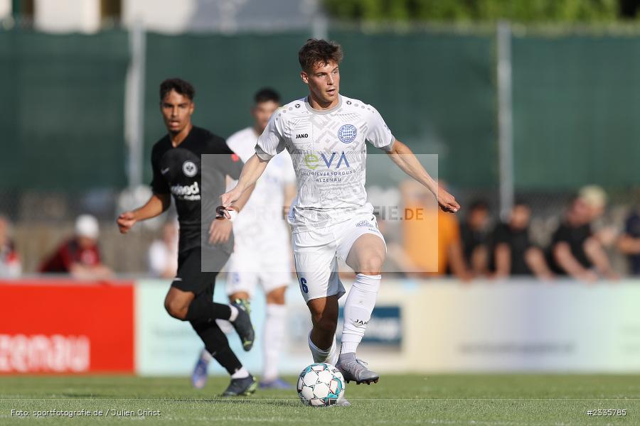 Paul Seikel, Main-Echo Arena, Alzenau, 30.07.2022, HEL, sport, action, Fussball, Juli 2022, Saison 2022/2023, Lotto Hessenliga, SGE, FCB, Eintracht Frankfurt U21, FC Bayern Alzenau - Bild-ID: 2335785 Paul Seikel, Main-Echo Arena, Alzenau, 30.07.2022, HEL, sport, action, Fussball, Juli 2022, Saison 2022/2023, Lotto Hessenliga, SGE, FCB, Eintracht Frankfurt U21, FC Bayern Alzenau - Bild-ID: 2335785