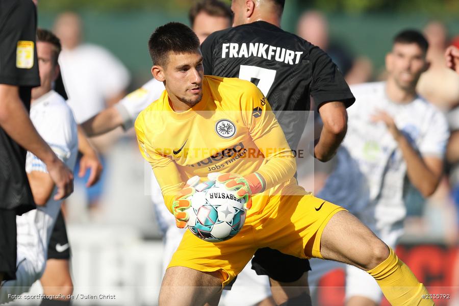 Matteo Bignetti, Main-Echo Arena, Alzenau, 30.07.2022, HEL, sport, action, Fussball, Juli 2022, Saison 2022/2023, Lotto Hessenliga, SGE, FCB, Eintracht Frankfurt U21, FC Bayern Alzenau - Bild-ID: 2335792 Matteo Bignetti, Main-Echo Arena, Alzenau, 30.07.2022, HEL, sport, action, Fussball, Juli 2022, Saison 2022/2023, Lotto Hessenliga, SGE, FCB, Eintracht Frankfurt U21, FC Bayern Alzenau - Bild-ID: 2335792