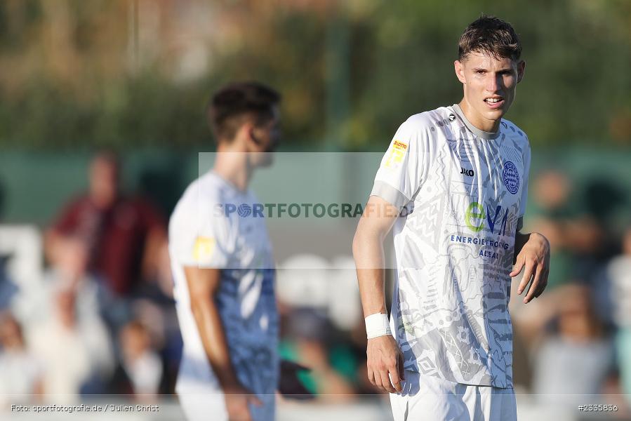 Lukas Fecher, Main-Echo Arena, Alzenau, 30.07.2022, HEL, sport, action, Fussball, Juli 2022, Saison 2022/2023, Lotto Hessenliga, SGE, FCB, Eintracht Frankfurt U21, FC Bayern Alzenau - Bild-ID: 2335836 Lukas Fecher, Main-Echo Arena, Alzenau, 30.07.2022, HEL, sport, action, Fussball, Juli 2022, Saison 2022/2023, Lotto Hessenliga, SGE, FCB, Eintracht Frankfurt U21, FC Bayern Alzenau - Bild-ID: 2335836