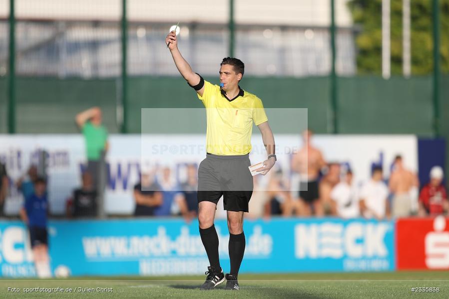 Frederik Angermaier, Main-Echo Arena, Alzenau, 30.07.2022, HEL, sport, action, Fussball, Juli 2022, Saison 2022/2023, Lotto Hessenliga, SGE, FCB, Eintracht Frankfurt U21, FC Bayern Alzenau - Bild-ID: 2335838 Frederik Angermaier, Main-Echo Arena, Alzenau, 30.07.2022, HEL, sport, action, Fussball, Juli 2022, Saison 2022/2023, Lotto Hessenliga, SGE, FCB, Eintracht Frankfurt U21, FC Bayern Alzenau - Bild-ID: 2335838