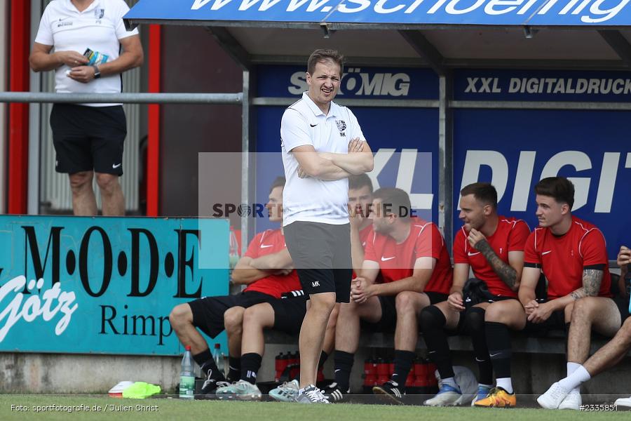 Markus Köhler, Schömig Digitaldruck Arena, Rimpar, 30.07.2022, BFV, sport, action, Fussball, Juli 2022, Saison 2022/2023, Landesliga Nordwest, TSV, ASV, TSV Karlburg, ASV Rimpar - Bild-ID: 2335851 Markus Köhler, Schömig Digitaldruck Arena, Rimpar, 30.07.2022, BFV, sport, action, Fussball, Juli 2022, Saison 2022/2023, Landesliga Nordwest, TSV, ASV, TSV Karlburg, ASV Rimpar - Bild-ID: 2335851