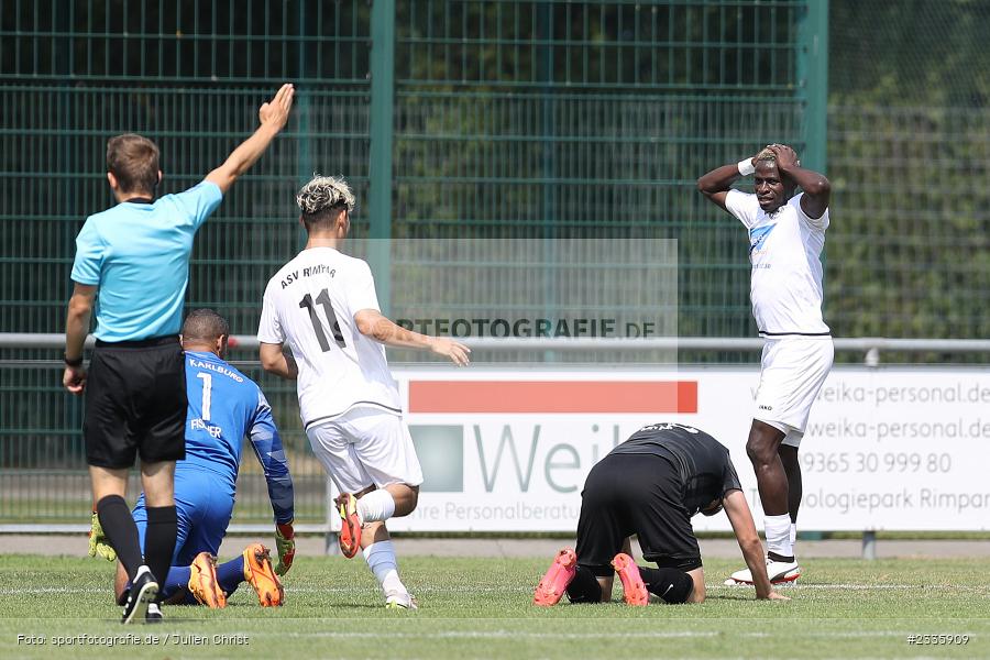 Mamadou Bah, Schömig Digitaldruck Arena, Rimpar, 30.07.2022, BFV, sport, action, Fussball, Juli 2022, Saison 2022/2023, Landesliga Nordwest, TSV, ASV, TSV Karlburg, ASV Rimpar - Bild-ID: 2335909 Mamadou Bah, Schömig Digitaldruck Arena, Rimpar, 30.07.2022, BFV, sport, action, Fussball, Juli 2022, Saison 2022/2023, Landesliga Nordwest, TSV, ASV, TSV Karlburg, ASV Rimpar - Bild-ID: 2335909