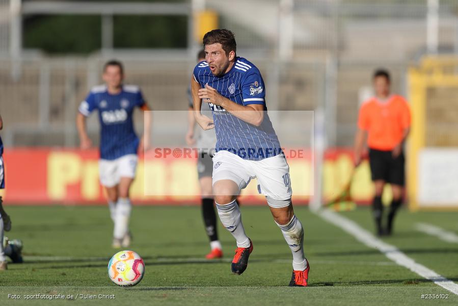 Benjamin Baier, Stadion am Schönbusch, Aschaffenburg, 02.08.2022, BFV, sport, action, Fussball, August 2022, Saison 2022/2023, RLB, Regionalliga Bayern, SVW, SVA, SV Wacker Burghausen, SV Viktoria Aschaffenburg - Bild-ID: 2336102