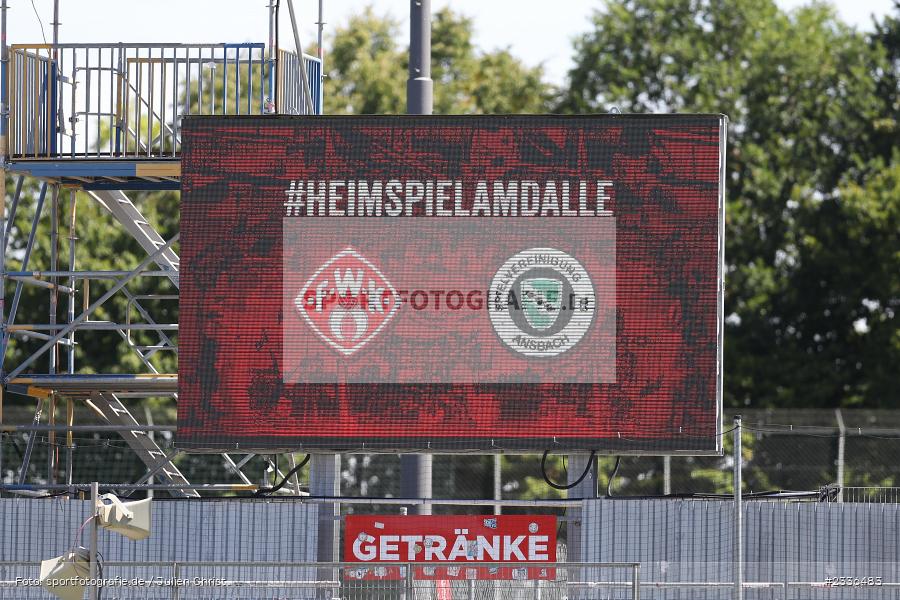 Anzeigetafel, FLYERALARM Arena, Würzburg, 06.08.2022, BFV, sport, action, Fussball, August 2022, Saison 2022/2023, RLB, Regionalliga Bayern, ANS, FWK, SpVgg Ansbach, FC Würzburger Kickers - Bild-ID: 2336483