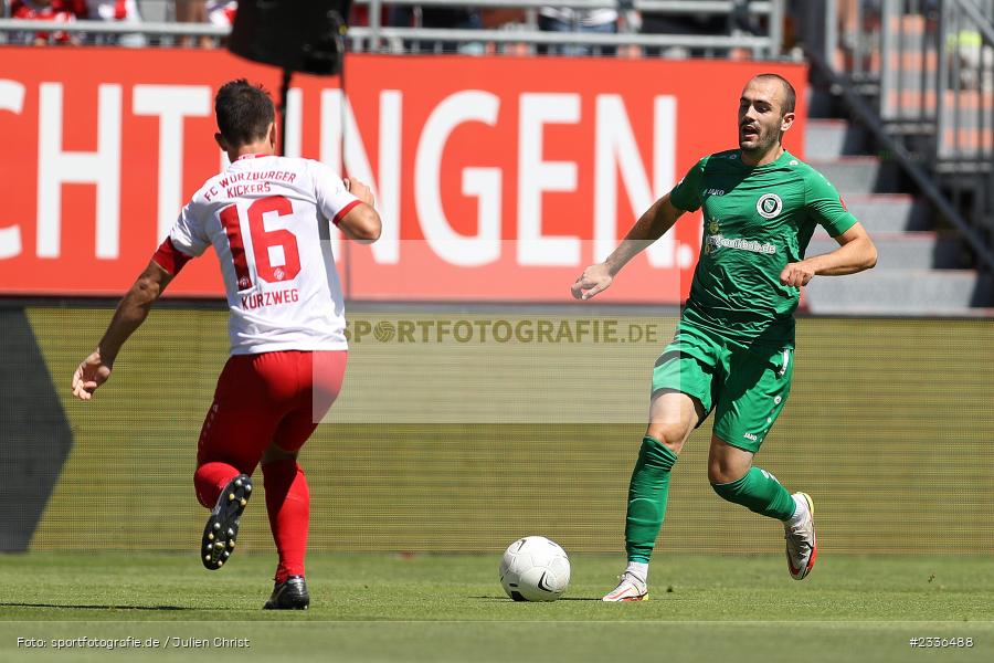 Tom Abadjiew, FLYERALARM Arena, Würzburg, 06.08.2022, BFV, sport, action, Fussball, August 2022, Saison 2022/2023, RLB, Regionalliga Bayern, ANS, FWK, SpVgg Ansbach, FC Würzburger Kickers - Bild-ID: 2336488