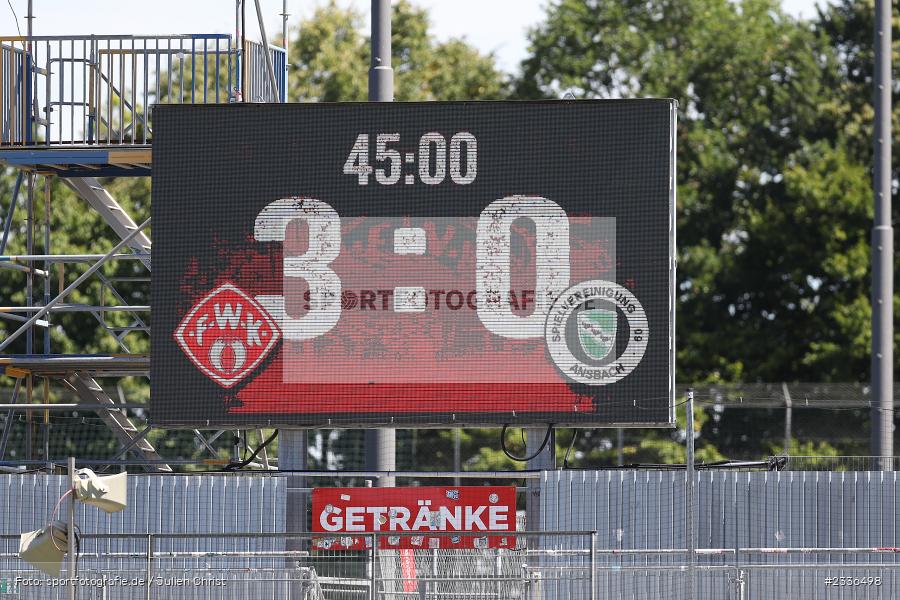 Halbzeit, Ergebnis, Anzeigetafel, FLYERALARM Arena, Würzburg, 06.08.2022, BFV, sport, action, Fussball, August 2022, Saison 2022/2023, RLB, Regionalliga Bayern, ANS, FWK, SpVgg Ansbach, FC Würzburger Kickers - Bild-ID: 2336498 Halbzeit, Ergebnis, Anzeigetafel, FLYERALARM Arena, Würzburg, 06.08.2022, BFV, sport, action, Fussball, August 2022, Saison 2022/2023, RLB, Regionalliga Bayern, ANS, FWK, SpVgg Ansbach, FC Würzburger Kickers - Bild-ID: 2336498