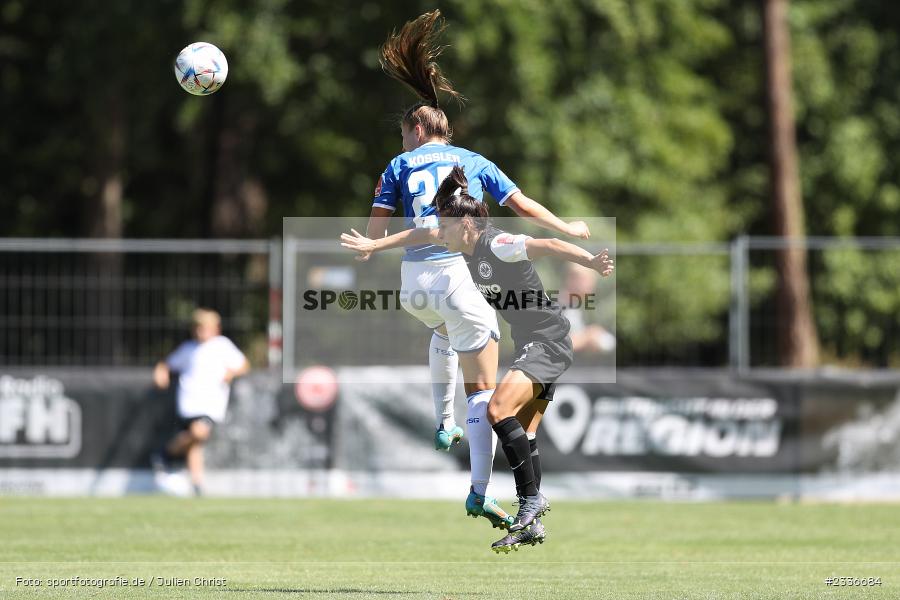 Letícia Santos de Oliveira, Sportgelände, Mainaschaff, 07.08.2022, DFB, sport, action, Fussball, August 2022, Saison 2022/2023, Am Eller, Freundschaftsspiele, Frauen, Eintracht in der Region, TSG, SGE, TSG Hoffenheim, Eintracht Frankfurt - Bild-ID: 2336684 Letícia Santos de Oliveira, Sportgelände, Mainaschaff, 07.08.2022, DFB, sport, action, Fussball, August 2022, Saison 2022/2023, Am Eller, Freundschaftsspiele, Frauen, Eintracht in der Region, TSG, SGE, TSG Hoffenheim, Eintracht Frankfurt - Bild-ID: 2336684