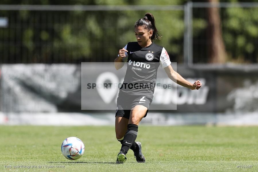 Letícia Santos de Oliveira, Sportgelände, Mainaschaff, 07.08.2022, DFB, sport, action, Fussball, August 2022, Saison 2022/2023, Am Eller, Freundschaftsspiele, Frauen, Eintracht in der Region, TSG, SGE, TSG Hoffenheim, Eintracht Frankfurt - Bild-ID: 2336687 Letícia Santos de Oliveira, Sportgelände, Mainaschaff, 07.08.2022, DFB, sport, action, Fussball, August 2022, Saison 2022/2023, Am Eller, Freundschaftsspiele, Frauen, Eintracht in der Region, TSG, SGE, TSG Hoffenheim, Eintracht Frankfurt - Bild-ID: 2336687