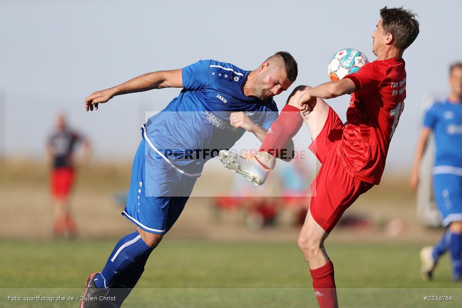 Henrik Greiner, Michael Pfandler, Sportgelände, Röttbach, 07.08.2022, BFV, sport, action, Fussball, August 2022, Saison 2022/2023, SPG, TSV, TBB, Rothaus Kreispokal TBB, SpG Schwabhausen/Windischbuch, TSV Kreuzwertheim - Bild-ID: 2336784