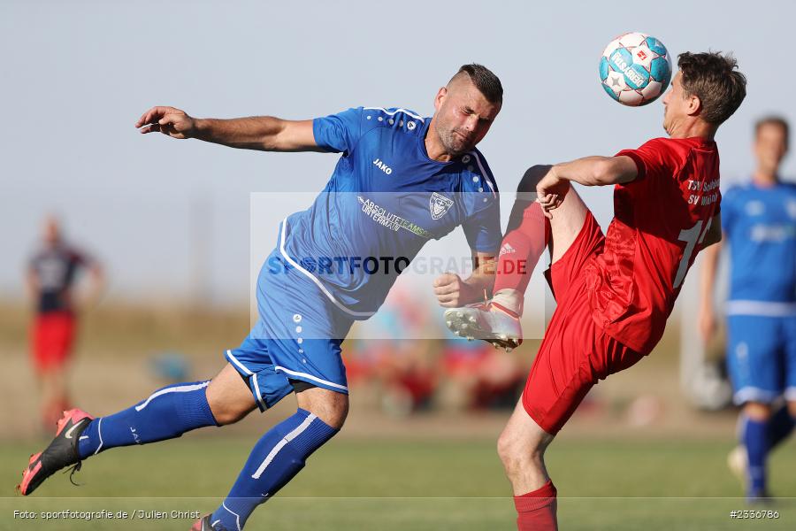 Henrik Greiner, Michael Pfandler, Sportgelände, Röttbach, 07.08.2022, BFV, sport, action, Fussball, August 2022, Saison 2022/2023, SPG, TSV, TBB, Rothaus Kreispokal TBB, SpG Schwabhausen/Windischbuch, TSV Kreuzwertheim - Bild-ID: 2336786