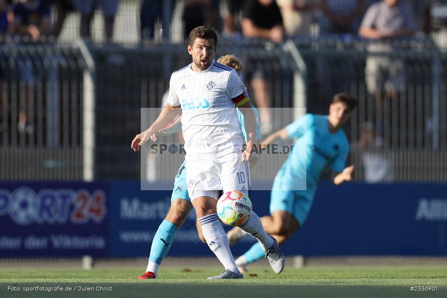 Benjamin Baier, Stadion am Schönbusch, Aschaffenburg, 12.08.2022, BFV, sport, action, Fussball, August 2022, Saison 2022/2023, RB, Regionalliga Bayern, SGF, SVA, SpVgg Greuther Fürth II, SV Viktoria Aschaffenburg - Bild-ID: 2336901 Benjamin Baier, Stadion am Schönbusch, Aschaffenburg, 12.08.2022, BFV, sport, action, Fussball, August 2022, Saison 2022/2023, RB, Regionalliga Bayern, SGF, SVA, SpVgg Greuther Fürth II, SV Viktoria Aschaffenburg - Bild-ID: 2336901