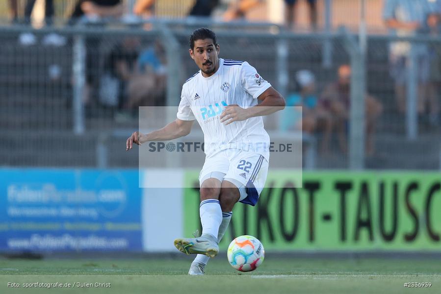 Hamza Boutakhrit, Stadion am Schönbusch, Aschaffenburg, 12.08.2022, BFV, sport, action, Fussball, August 2022, Saison 2022/2023, RB, Regionalliga Bayern, SGF, SVA, SpVgg Greuther Fürth II, SV Viktoria Aschaffenburg - Bild-ID: 2336939