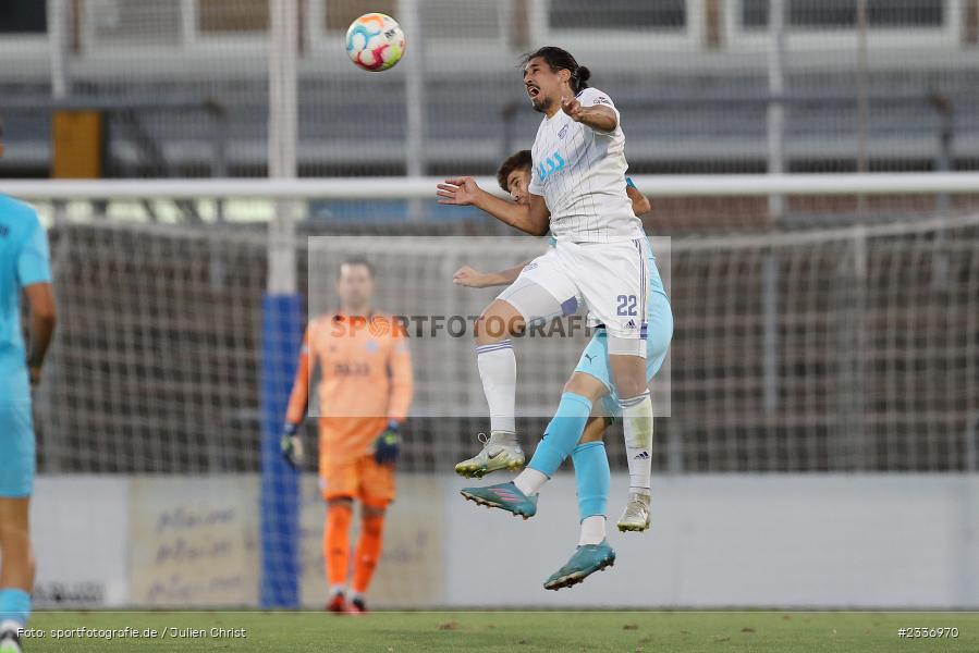 Hamza Boutakhrit, Stadion am Schönbusch, Aschaffenburg, 12.08.2022, BFV, sport, action, Fussball, August 2022, Saison 2022/2023, RB, Regionalliga Bayern, SGF, SVA, SpVgg Greuther Fürth II, SV Viktoria Aschaffenburg - Bild-ID: 2336970