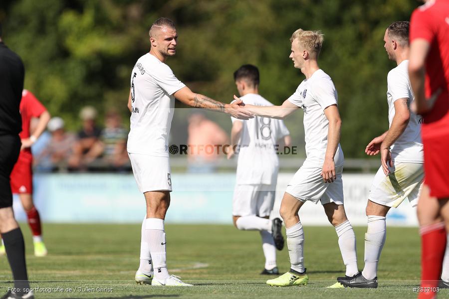 Marvin Schramm, Sportgelände, Karlburg, 13.08.2022, BFV, sport, action, Fussball, August 2022, Saison 2022/2023, Landesliga Nordwest, FCL, TSV, 1. FC Lichtenfels, TSV Karlburg - Bild-ID: 2337103 Marvin Schramm, Sportgelände, Karlburg, 13.08.2022, BFV, sport, action, Fussball, August 2022, Saison 2022/2023, Landesliga Nordwest, FCL, TSV, 1. FC Lichtenfels, TSV Karlburg - Bild-ID: 2337103