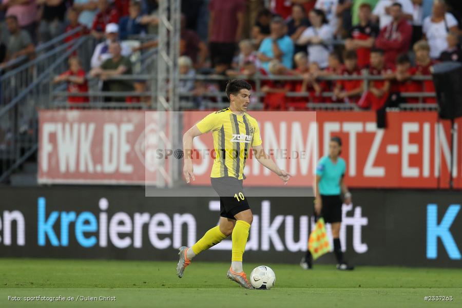 Jim-Patrick Müller, FLYERALARM Arena, Würzburg, 19.08.2022, BFV, sport, action, Fussball, August 2022, Saison 2022/2023, RLB, 7. Spieltag, Regionalliga Bayern, VIL, DJK, FWK, DJK Vilzing, FC Würzburger Kickers - Bild-ID: 2337263
