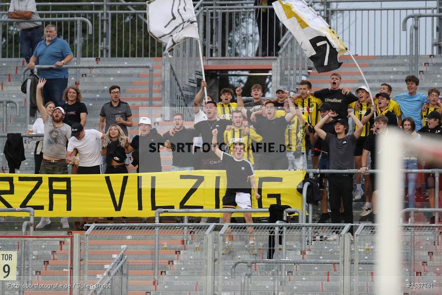 Stimmung, Fans, Fanclub, FLYERALARM Arena, Würzburg, 19.08.2022, BFV, sport, action, Fussball, August 2022, Saison 2022/2023, RLB, 7. Spieltag, Regionalliga Bayern, VIL, DJK, FWK, DJK Vilzing, FC Würzburger Kickers - Bild-ID: 2337341
