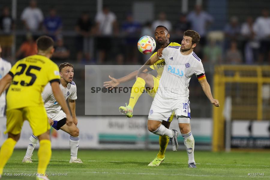 Benjamin Baier, Stadion am Schönbusch, Aschaffenburg, 23.08.2022, BFV, sport, action, Fussball, August 2022, Saison 2022/2023, 8. Spieltag, Regionalliga Bayern, FWK, SVA, FC Würzburger Kickers, SV Viktoria Aschaffenburg - Bild-ID: 2337743