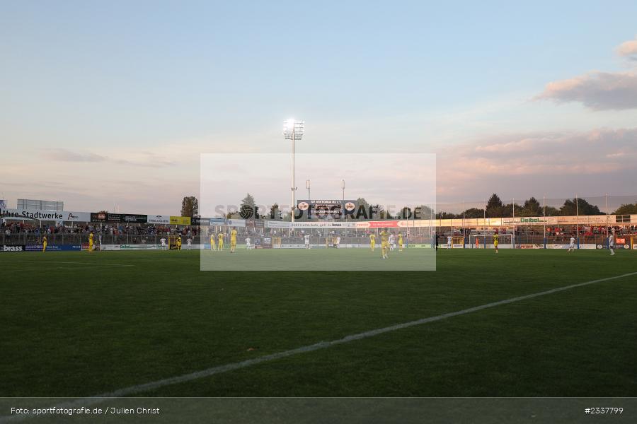 View, Rasen, Pitch, Stadion am Schönbusch, Aschaffenburg, 23.08.2022, BFV, sport, action, Fussball, August 2022, Saison 2022/2023, 8. Spieltag, Regionalliga Bayern, FWK, SVA, FC Würzburger Kickers, SV Viktoria Aschaffenburg - Bild-ID: 2337799