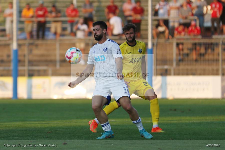 Clay Verkaj, Stadion am Schönbusch, Aschaffenburg, 23.08.2022, BFV, sport, action, Fussball, August 2022, Saison 2022/2023, 8. Spieltag, Regionalliga Bayern, FWK, SVA, FC Würzburger Kickers, SV Viktoria Aschaffenburg - Bild-ID: 2337828