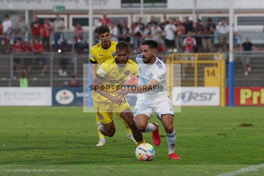 Silas Tom Zehnder, Stadion am Schönbusch, Aschaffenburg, 23.08.2022, BFV, sport, action, Fussball, August 2022, Saison 2022/2023, 8. Spieltag, Regionalliga Bayern, FWK, SVA, FC Würzburger Kickers, SV Viktoria Aschaffenburg - Bild-ID: 2337831