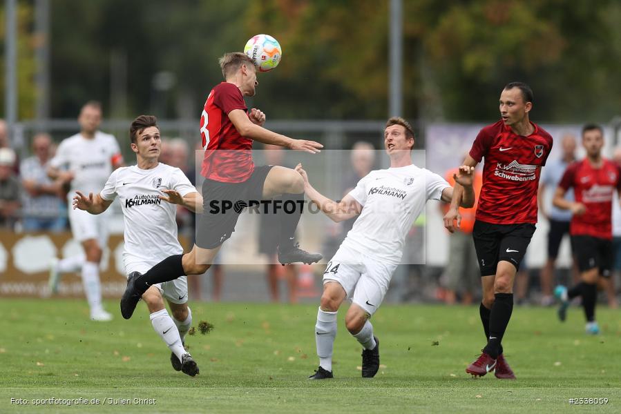 Pascal Stürmer, Sportgelände in der Au, Karlburg, 27.08.2022, BFV, sport, action, Fussball, August 2022, Saison 2022/2023, 9. Spieltag, Landesliga Nordwest, DJK, TSV, DJK Schwebenried/Schwemmelsbach, TSV Karlburg - Bild-ID: 2338059