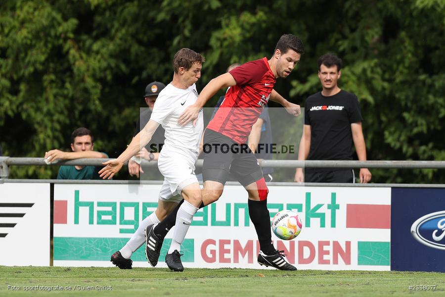 Justin Michel, Sportgelände in der Au, Karlburg, 27.08.2022, BFV, sport, action, Fussball, August 2022, Saison 2022/2023, 9. Spieltag, Landesliga Nordwest, DJK, TSV, DJK Schwebenried/Schwemmelsbach, TSV Karlburg - Bild-ID: 2338077