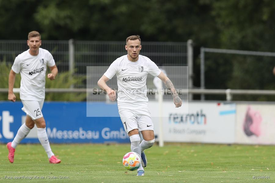 Justin Schulz, Sportgelände in der Au, Karlburg, 27.08.2022, BFV, sport, action, Fussball, August 2022, Saison 2022/2023, 9. Spieltag, Landesliga Nordwest, DJK, TSV, DJK Schwebenried/Schwemmelsbach, TSV Karlburg - Bild-ID: 2338081