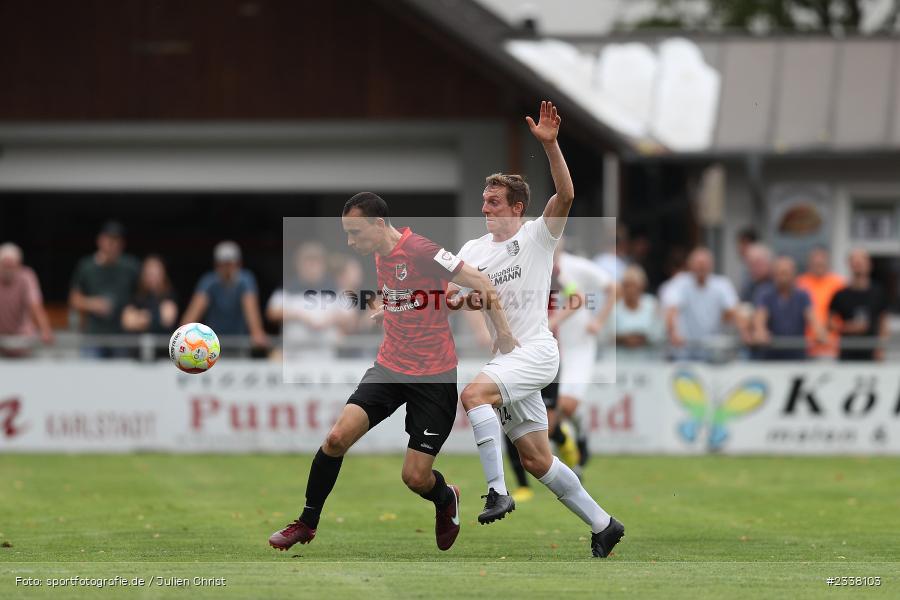 Sebastian Fries, Sportgelände in der Au, Karlburg, 27.08.2022, BFV, sport, action, Fussball, August 2022, Saison 2022/2023, 9. Spieltag, Landesliga Nordwest, DJK, TSV, DJK Schwebenried/Schwemmelsbach, TSV Karlburg - Bild-ID: 2338103