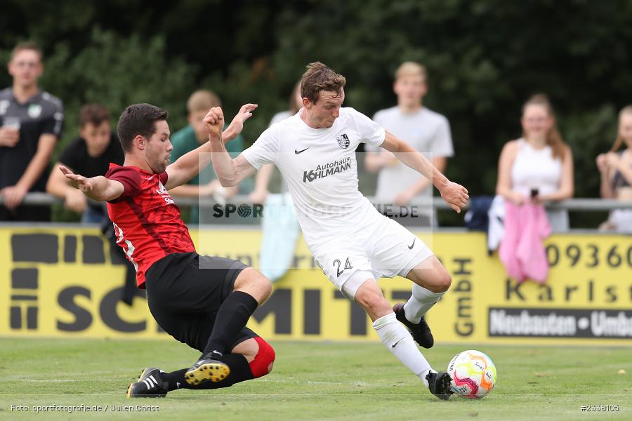 Sebastian Fries, Sportgelände in der Au, Karlburg, 27.08.2022, BFV, sport, action, Fussball, August 2022, Saison 2022/2023, 9. Spieltag, Landesliga Nordwest, DJK, TSV, DJK Schwebenried/Schwemmelsbach, TSV Karlburg - Bild-ID: 2338105