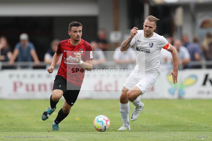 Marcel Kühlinger, Sportgelände in der Au, Karlburg, 27.08.2022, BFV, sport, action, Fussball, August 2022, Saison 2022/2023, 9. Spieltag, Landesliga Nordwest, DJK, TSV, DJK Schwebenried/Schwemmelsbach, TSV Karlburg - Bild-ID: 2338107