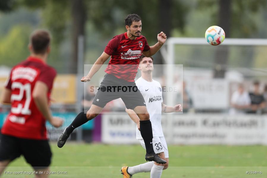 Fabian Lichtlein, Sportgelände in der Au, Karlburg, 27.08.2022, BFV, sport, action, Fussball, August 2022, Saison 2022/2023, 9. Spieltag, Landesliga Nordwest, DJK, TSV, DJK Schwebenried/Schwemmelsbach, TSV Karlburg - Bild-ID: 2338116