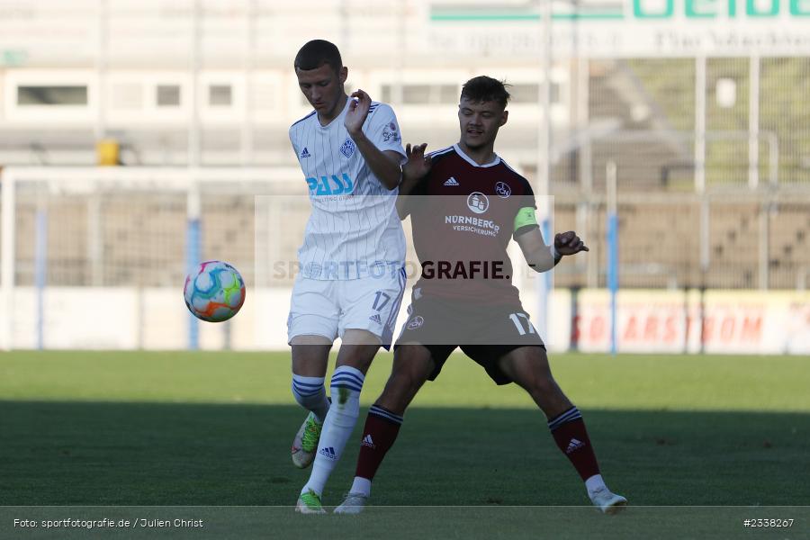 Niklas Meyer, Stadion am Schönbusch, Aschaffenburg, 02.09.2022, BFV, sport, action, Fussball, August 2022, Saison 2022/2023, 9. Spieltag, Regionalliga Bayern, FCN, SVA, 1. FC Nürnberg II, SV Viktoria Aschaffenburg - Bild-ID: 2338267