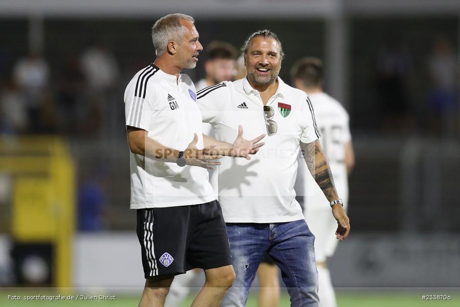 Hände, Arme, gestikuliert, Gerald Mai, Markus Wolf, Stadion am Schönbusch, Aschaffenburg, 06.09.2022, BFV, sport, action, Fussball, September 2022, Saison 2022/2023, BFV-Verbandspokal, Landespokal Bayern, Achtelfinale, Toto-Pokal, FC05, SVA, 1. FC Schweinfurt, SV Viktoria Aschaffenburg - Bild-ID: 2338706