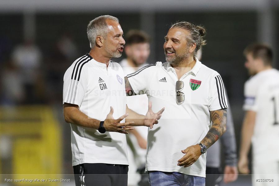 Hände, Arme, gestikuliert, Gerald Mai, Markus Wolf, Stadion am Schönbusch, Aschaffenburg, 06.09.2022, BFV, sport, action, Fussball, September 2022, Saison 2022/2023, BFV-Verbandspokal, Landespokal Bayern, Achtelfinale, Toto-Pokal, FC05, SVA, 1. FC Schweinfurt, SV Viktoria Aschaffenburg - Bild-ID: 2338708