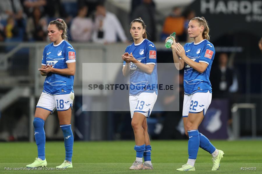 Sarai Linder, PreZero Arena, Sinsheim, 24.09.2022, DFB, sport, action, Fussball, September 2022, Saison 2022/2023, 2. Spieltag, Die Liga, FLYERALARM Frauen-Bundesliga, VFL, TSG, VfL Wolfsburg, TSG Hoffenheim - Bild-ID: 2340513